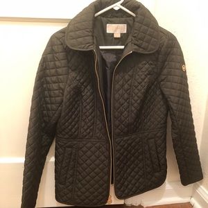 Michael Kors Olive Green Quilted Jacket